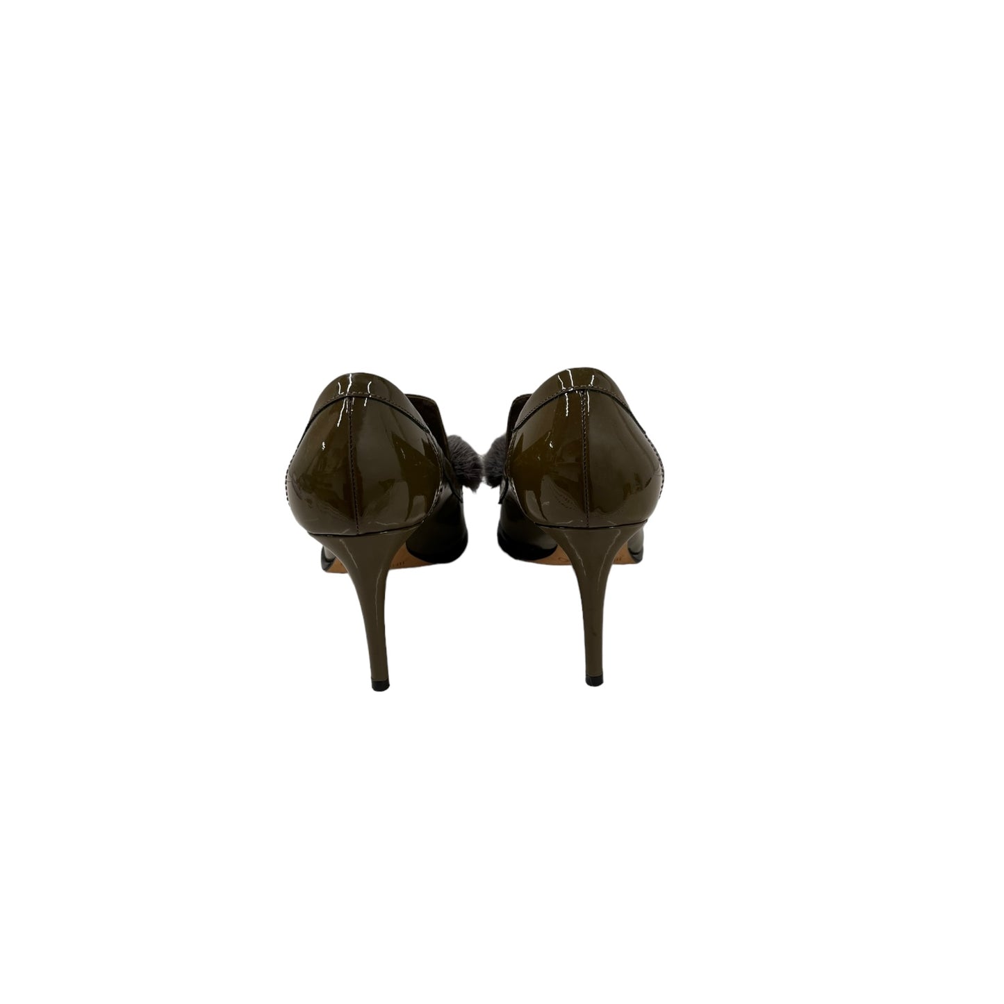 JIMMY CHOO Heel Pumps Size 37 1/2 Lady's Olive Rank A