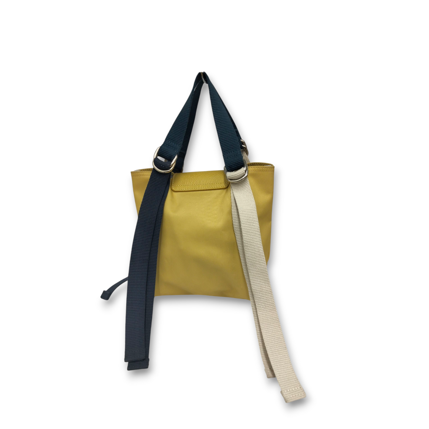 LONGCHAMP Shoulder Bag 10202HCC127 Yellow/Navy Le Pliage Re play Canvas Rank(B)