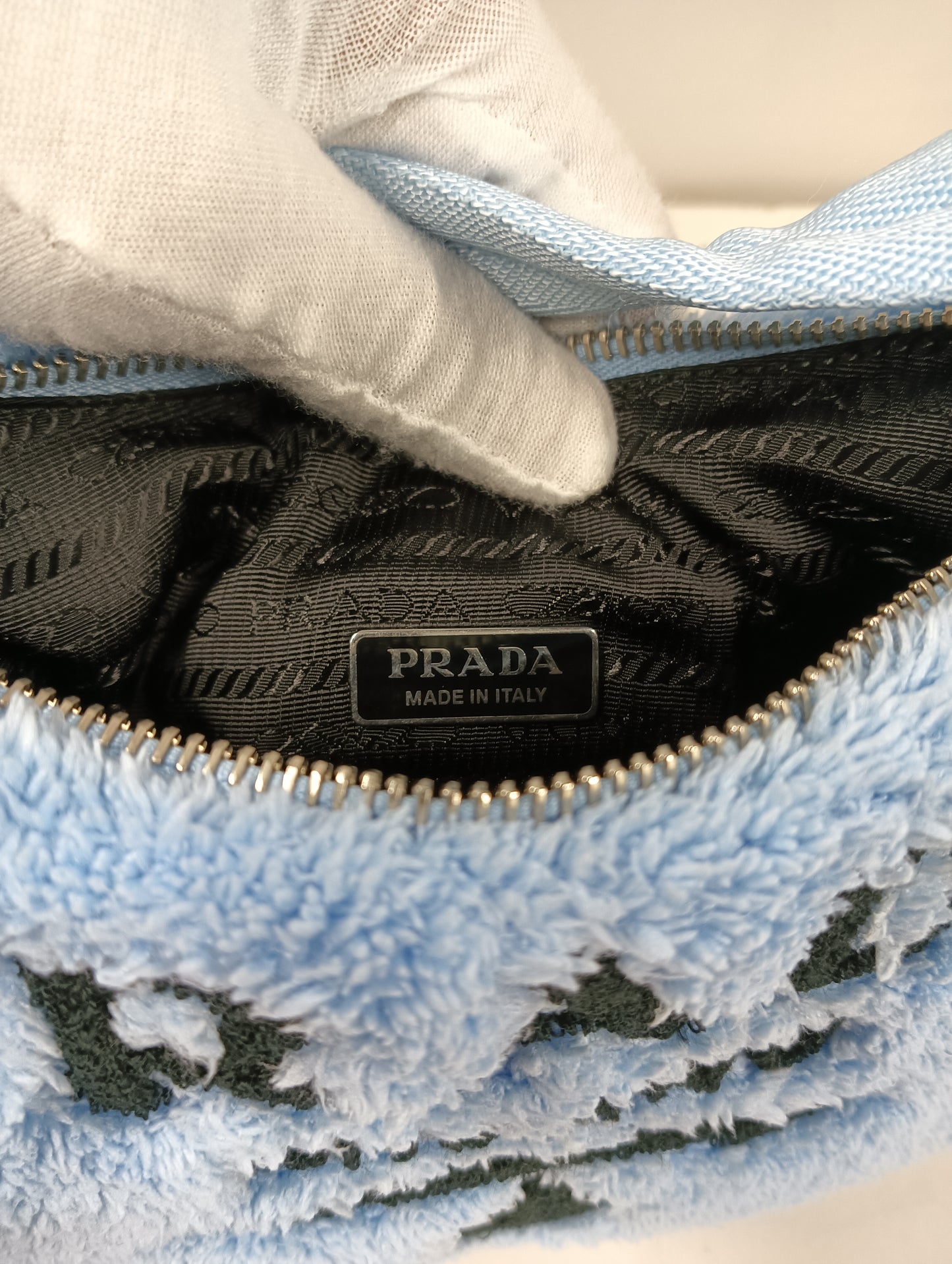 PRADA Shoulder Bag 1NE515 Rank (B) Sky Blue 31/A3 Re-edition 2000
