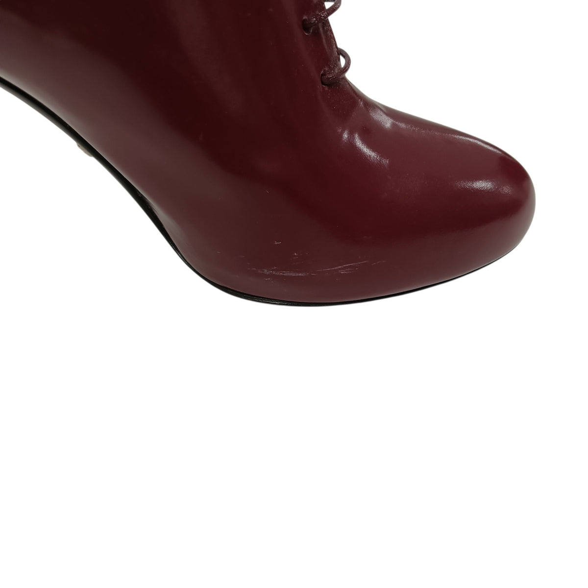 GUCCI Booties 36 Lady's Wine Red