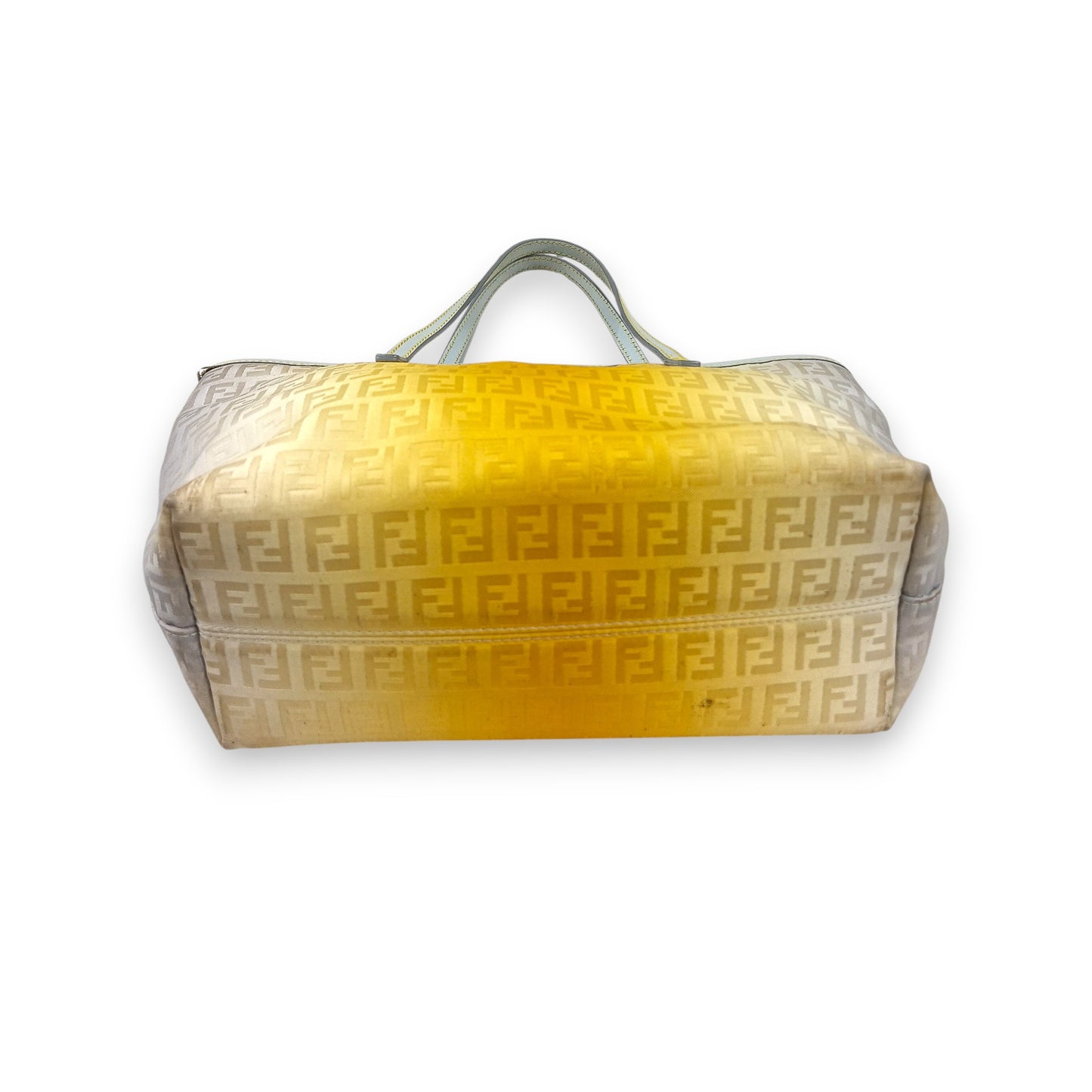FENDI Tote Bag 8BG099 Rank (B) Gray/Yellow Stain