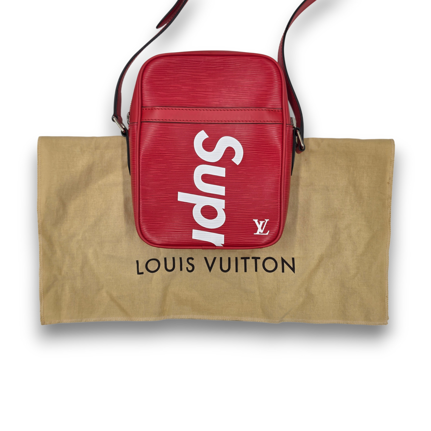 Louis Vuitton/Supreme Shoulder Bag Epi M53417 Rank (AB) Red/White F02137 Danube PM