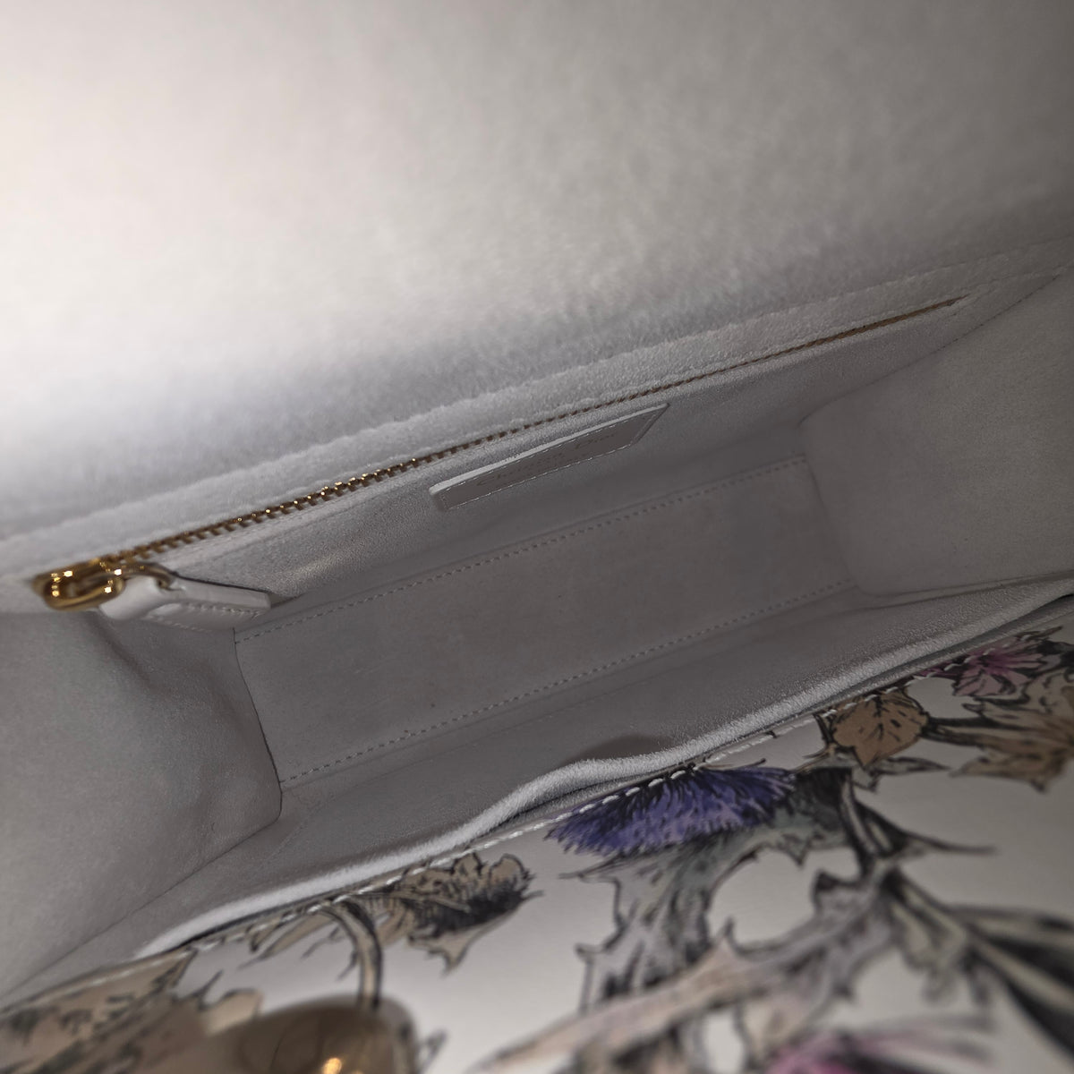 Christian Dior 2way Bag Floral Rank (A) White Multi Color With Box