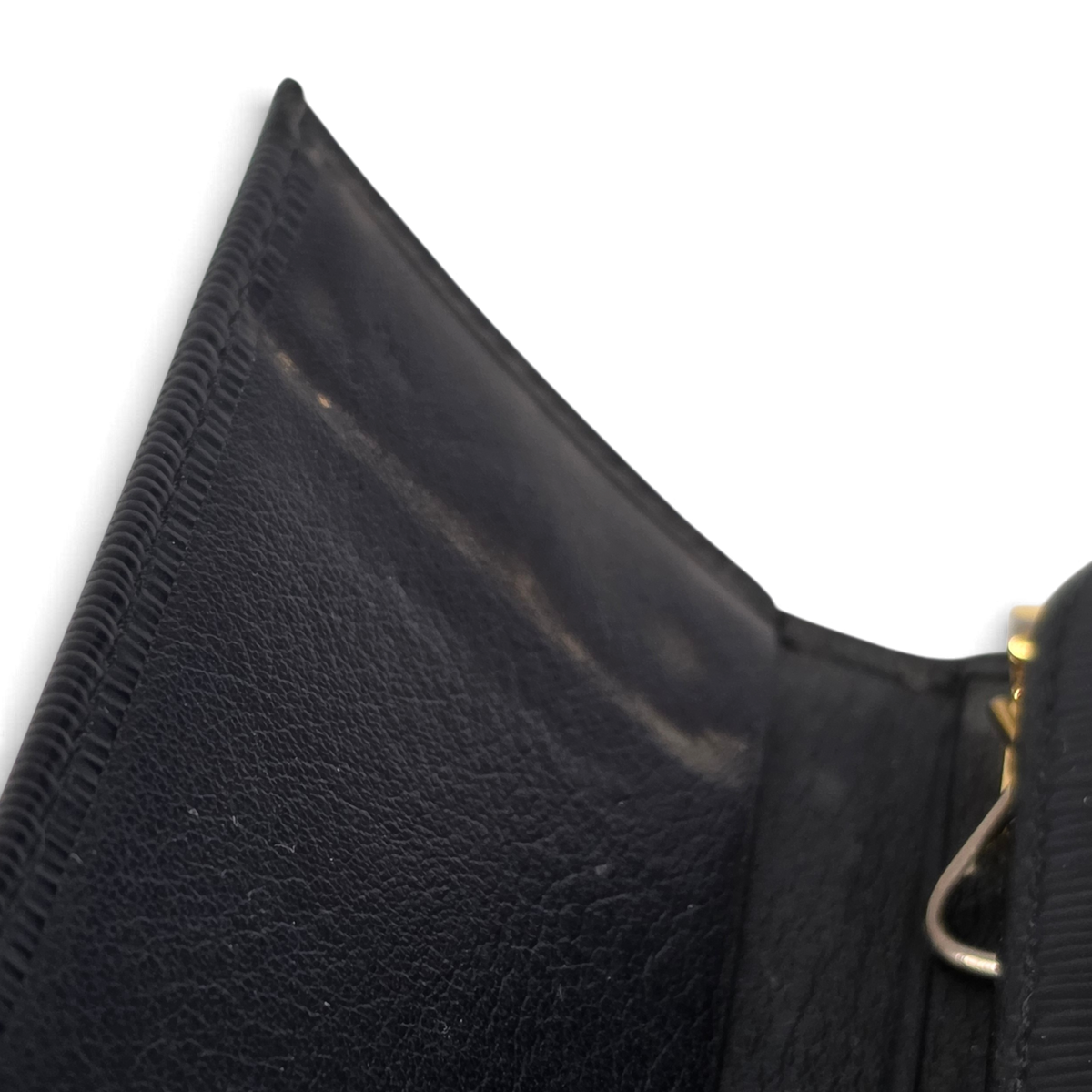 PRADA Key Case 1PG222 Rank (B) Black Stain
