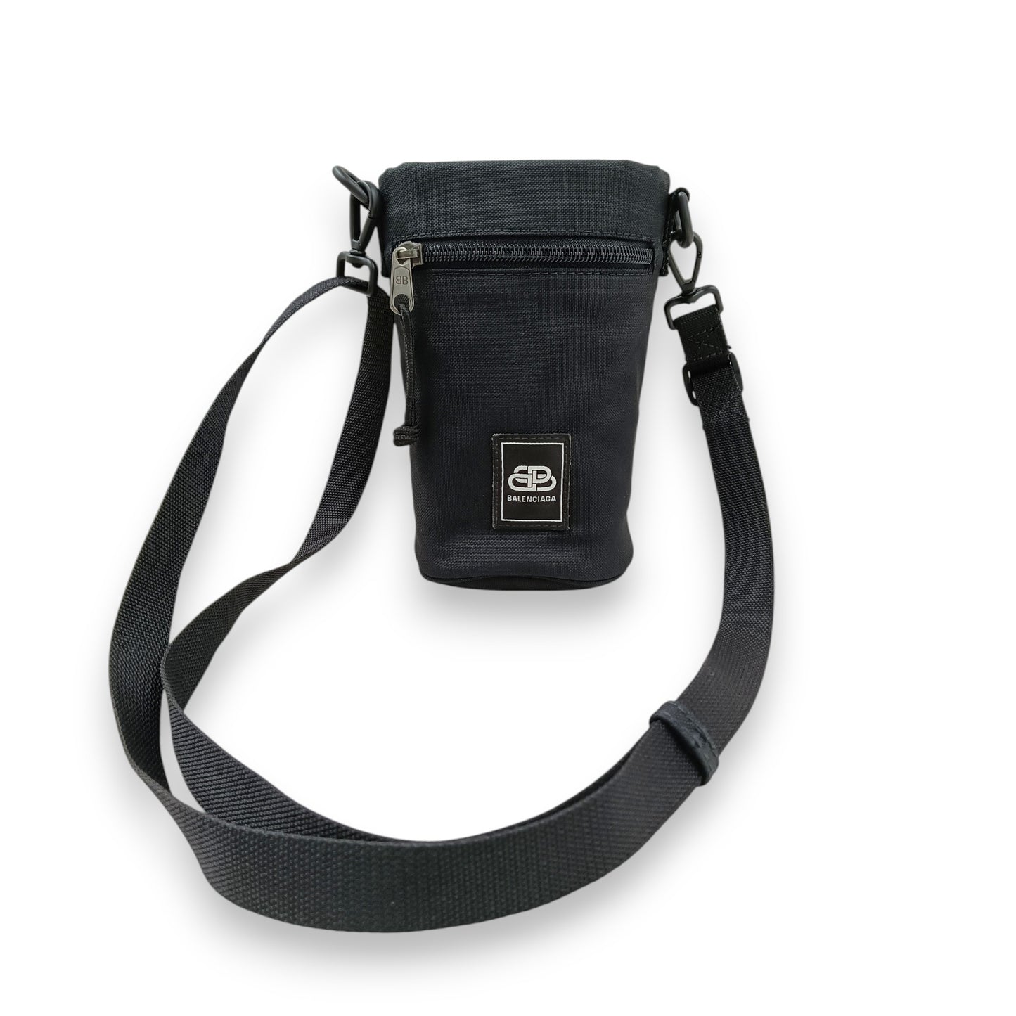 BALENCIAGA Shoulder Bag 168193 Rank (B) Black Logo Damage