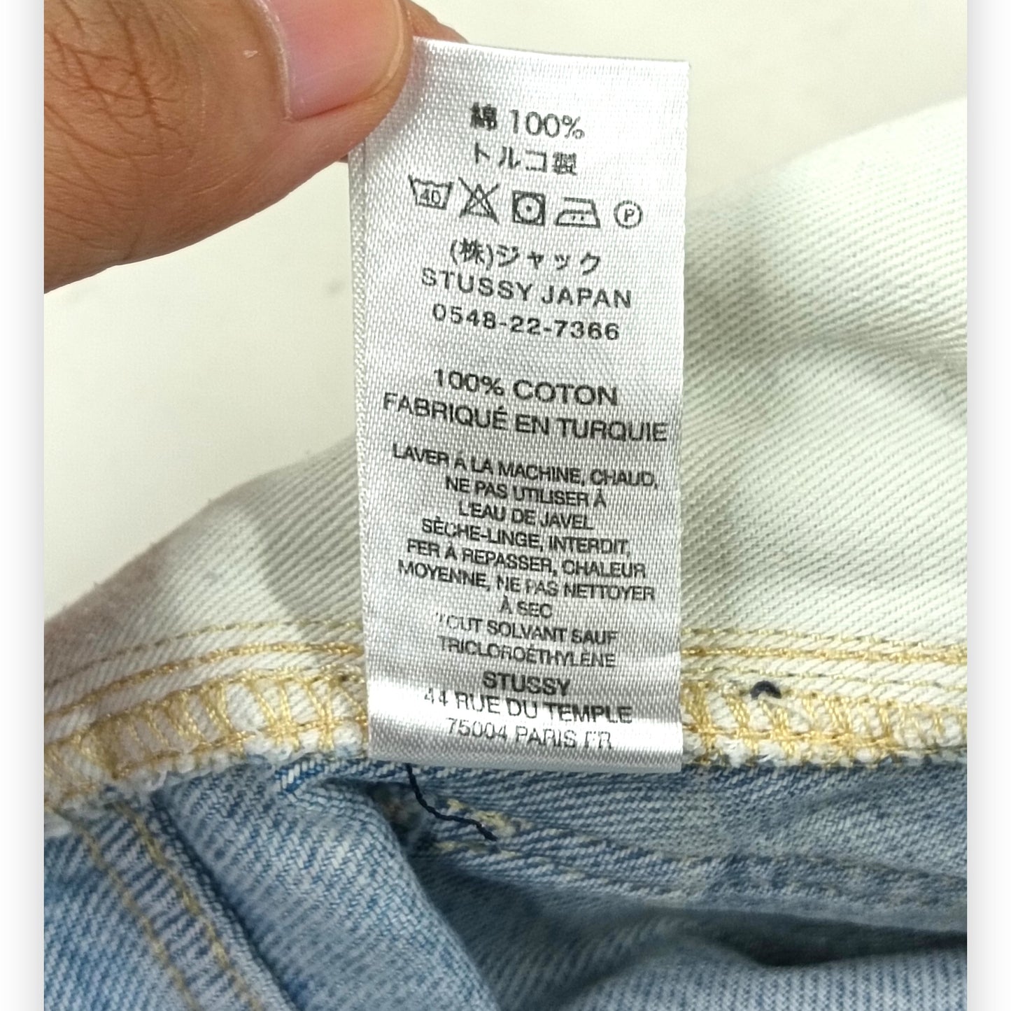 Stussy Denim Pants Size 28 Mens Sky Blue 116500