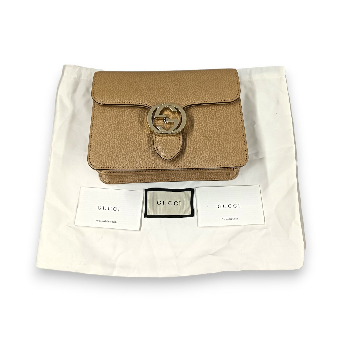 GUCCI Shoulder Bag 510304 520981 Rank (A) Beige *Chain Small sticky