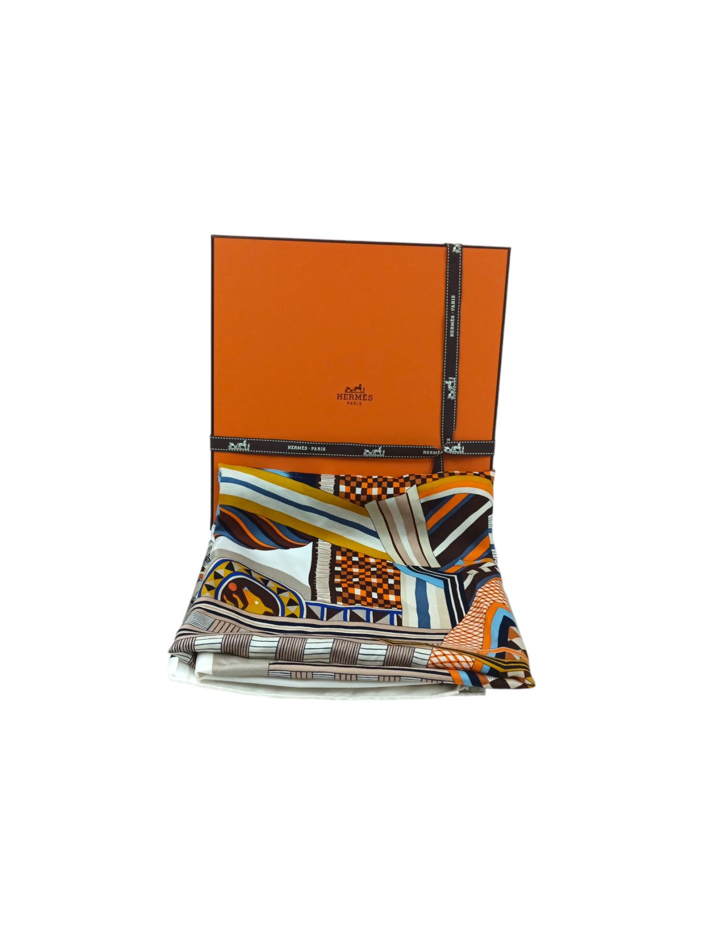 HERMES Scarf Carre Twill LA SELLE