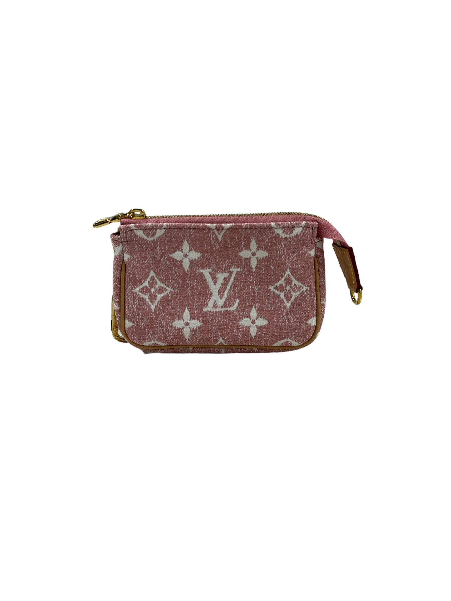 LOUIS VUITTON Coin Case M81176 Pink IC : 15693 MONOGRAM Micro Pochette Accessoires Rank A