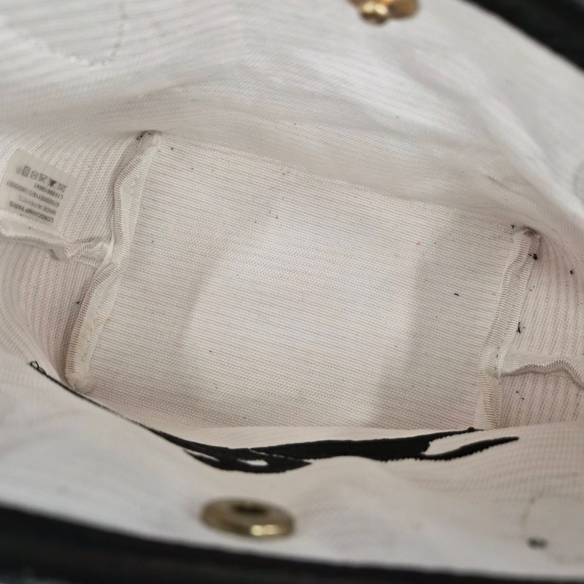 LONGCHAMP 2WAY Bag L1899619841 Beige/Black Rank(B)