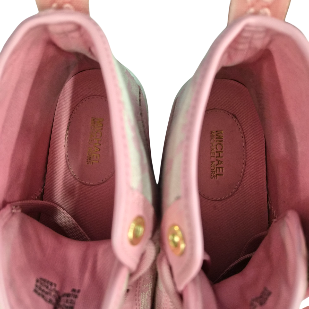 MICHAEL KORS High Cut Sneakers SIZE 6M LS23H Lady's Pink Rank(B) Stain