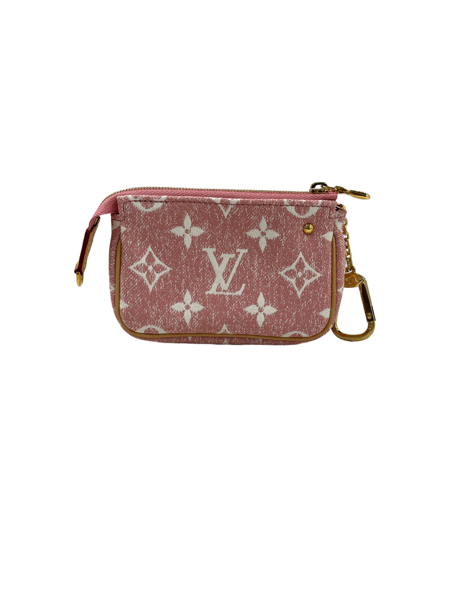 LOUIS VUITTON Coin Case M81176 Pink IC : 15693 MONOGRAM Micro Pochette Accessoires Rank A