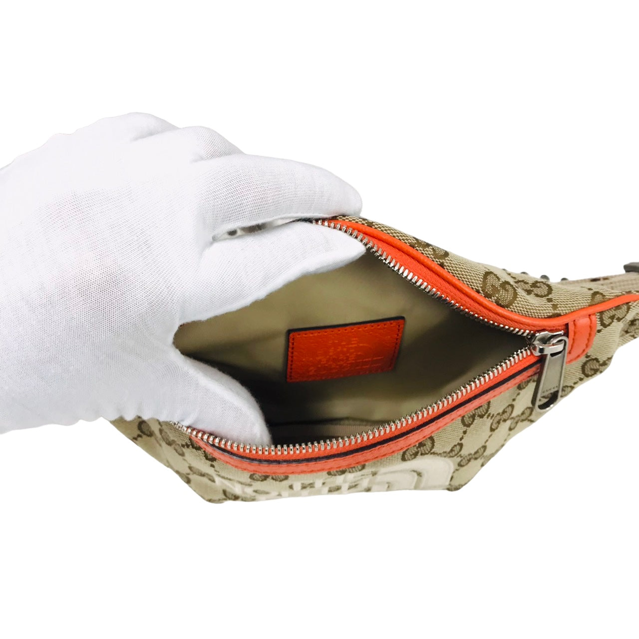 GUCCI Waist Bag 650299 525040 Beige/orange THE NORTH FACE Rank A