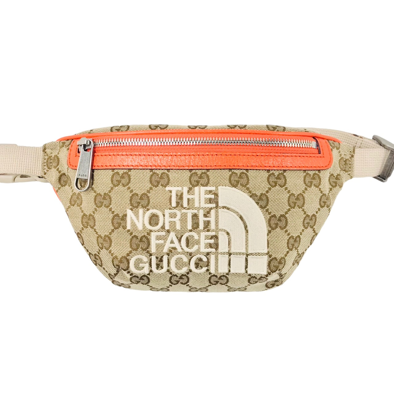 GUCCI Waist Bag 650299 525040 Beige/orange THE NORTH FACE Rank A