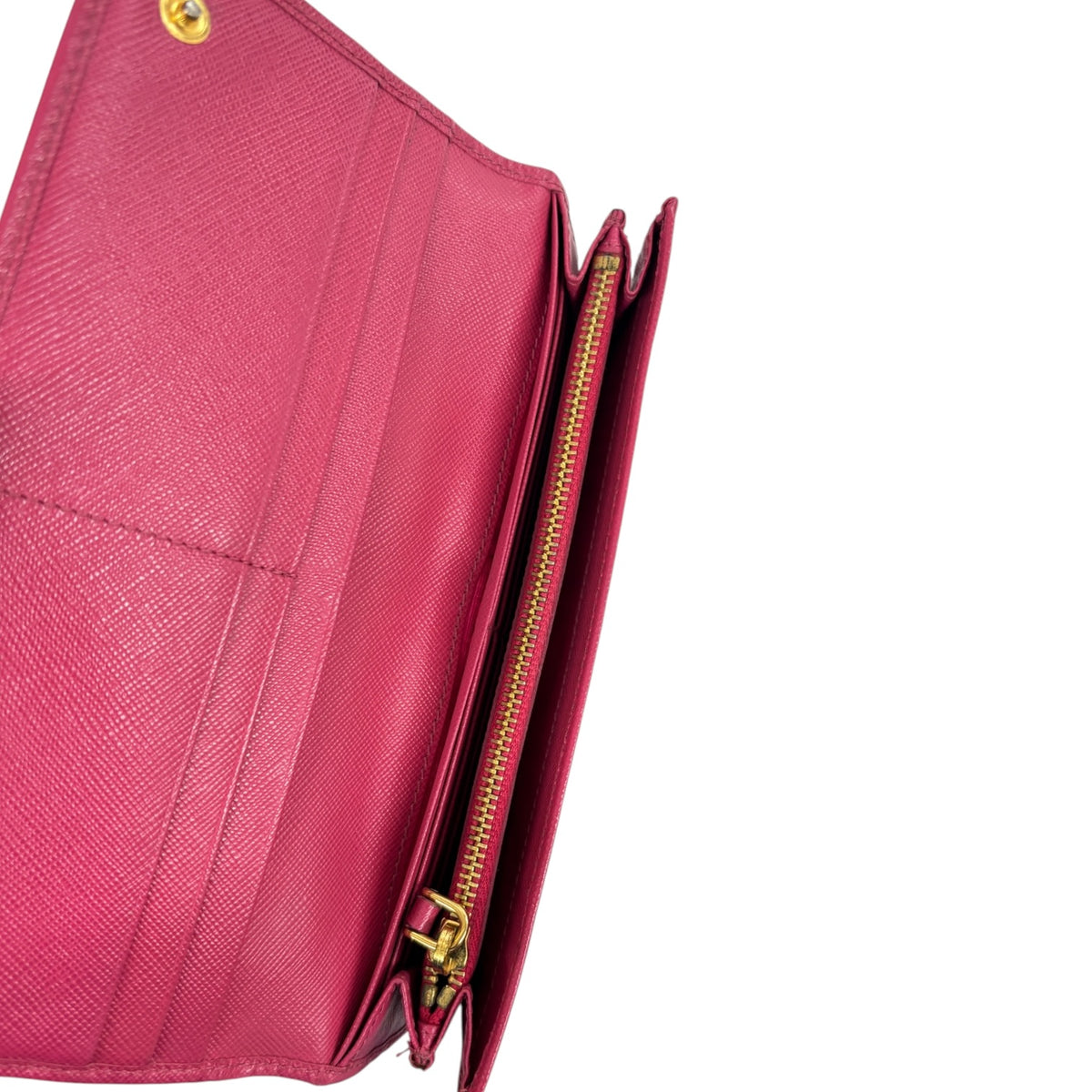 PRADA Long Wallet Shock Pink Stain 199