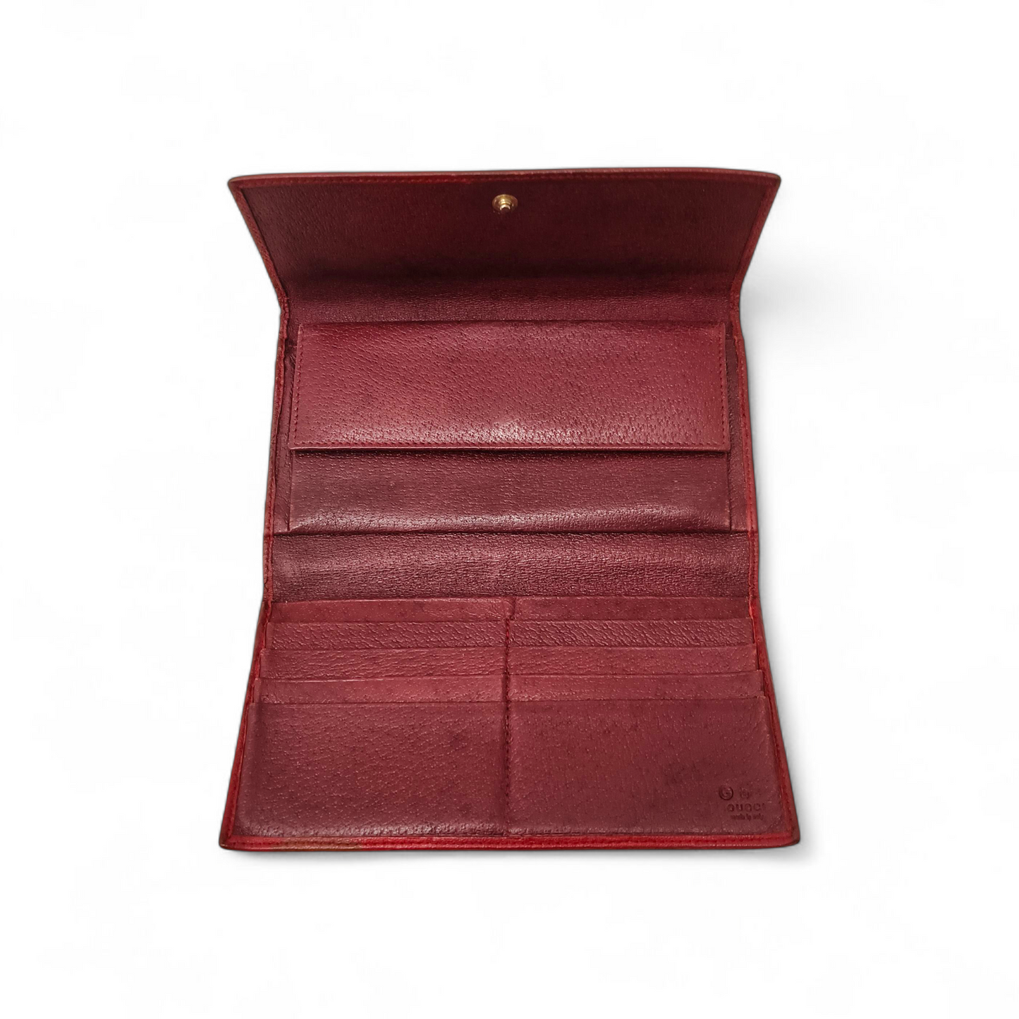 GUCCI Long Wallet 257303 Red 4276 *Scratch/Stain* Rank C