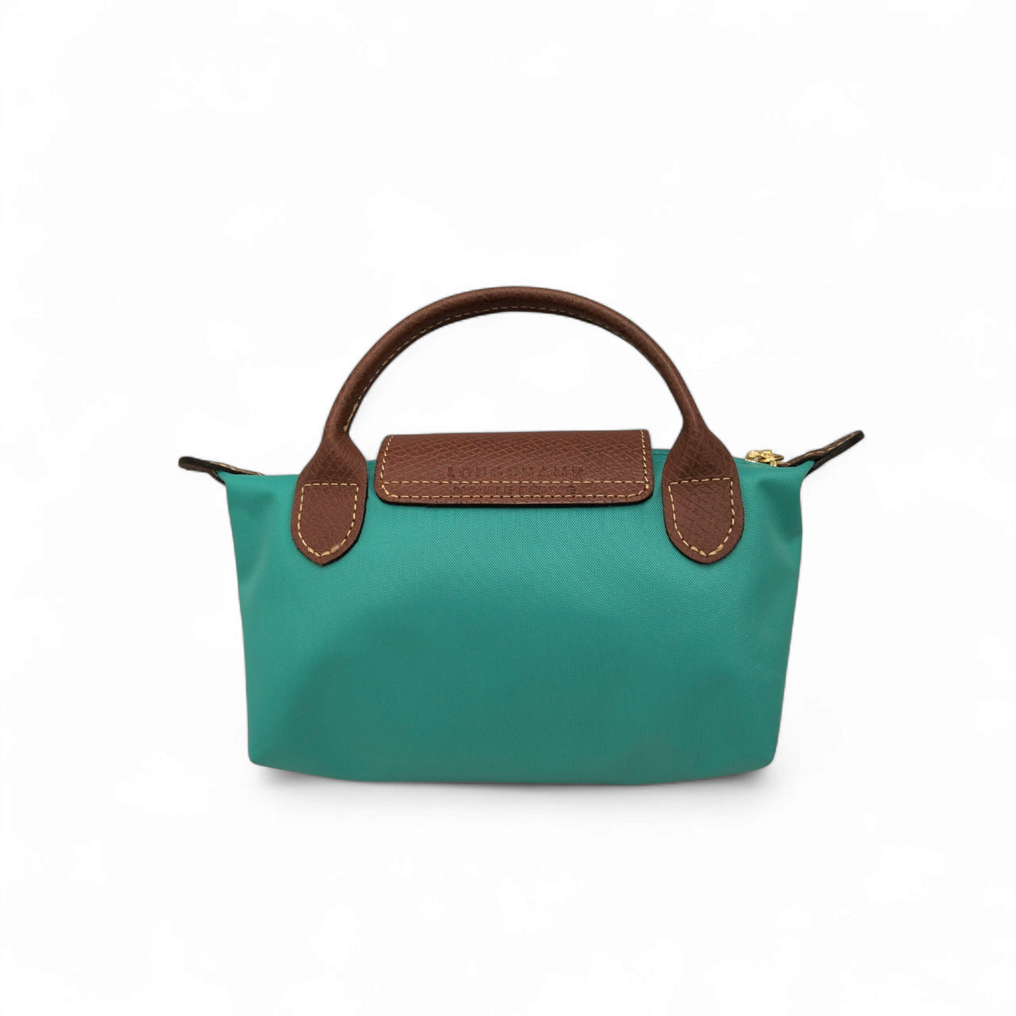 LONGCHAMP Handbag Turquoise Stain Le Pliago Original Pouch Rank B 34175089P70