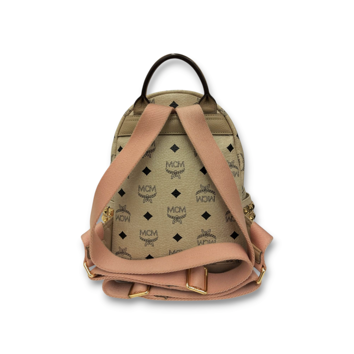 MCM Backpack MMK3AVE41IG001 Beige *Stain* Rank B