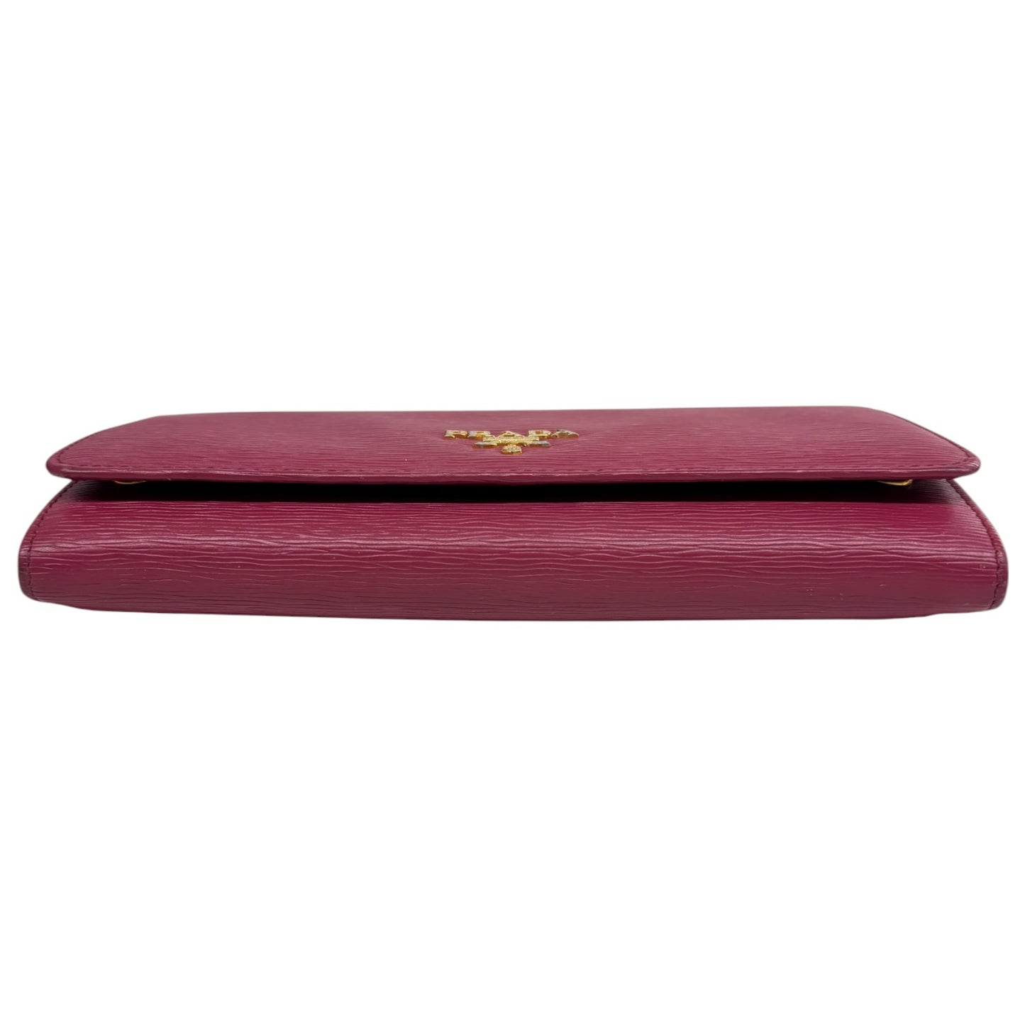 PRADA Long Wallet Shocking Pink With Card Case