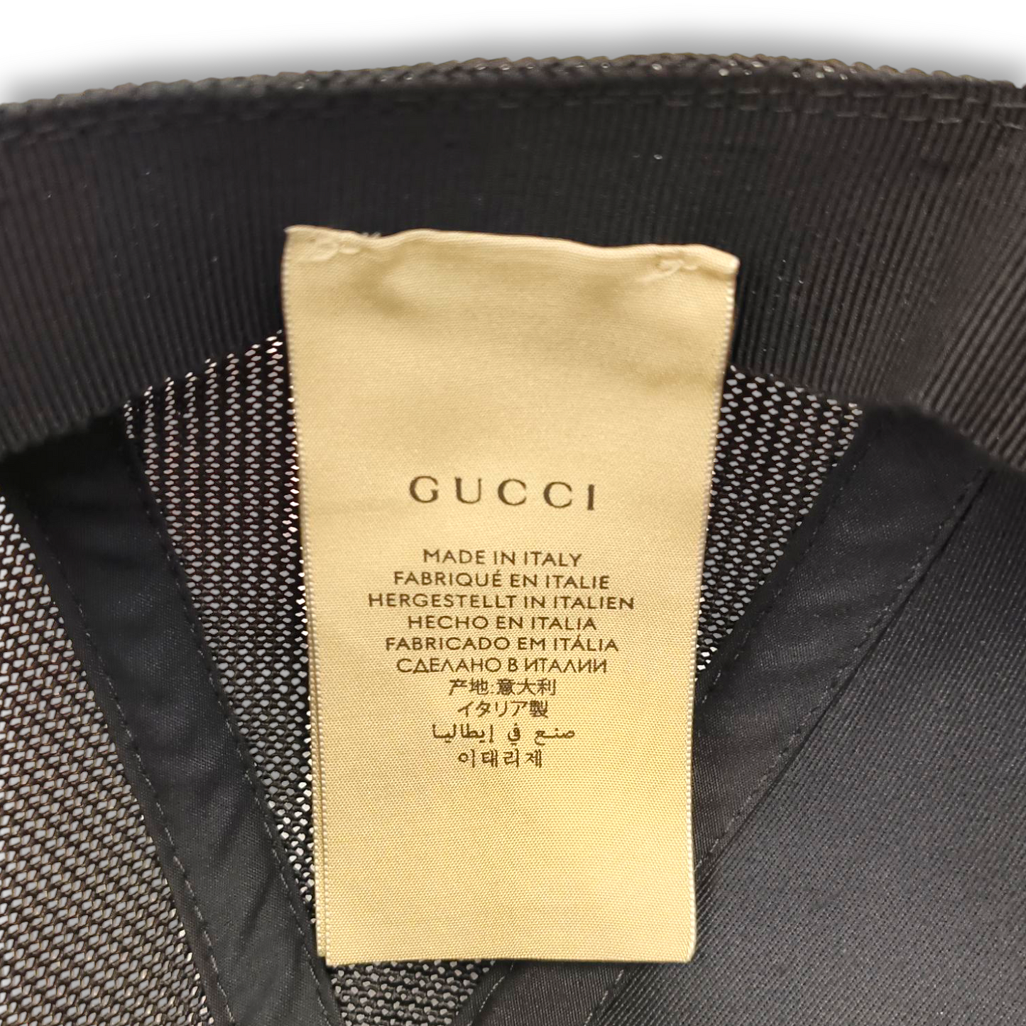 GUCCI Cap 510950 Black *Stain* Rank B