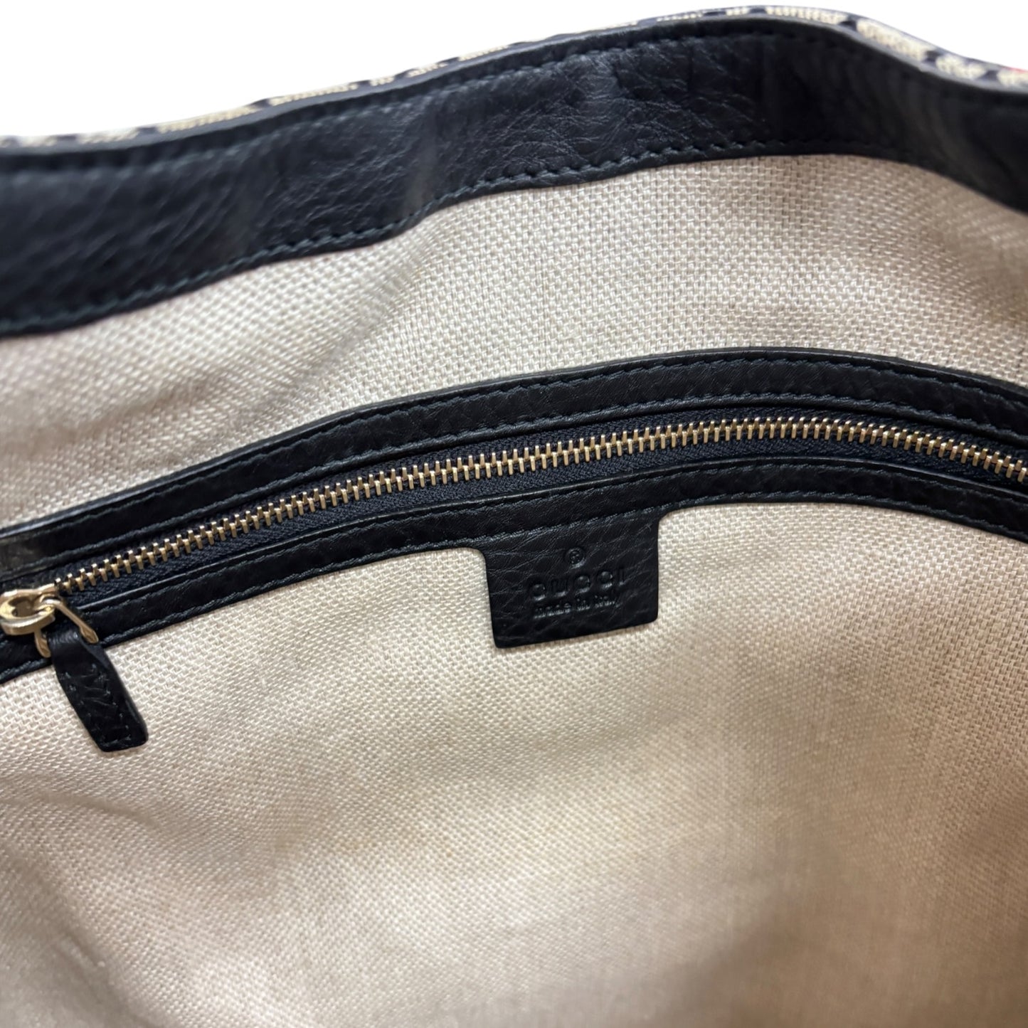 GUCCI 2Way Bag 246907 204991 Beige/Black Rank (AB)