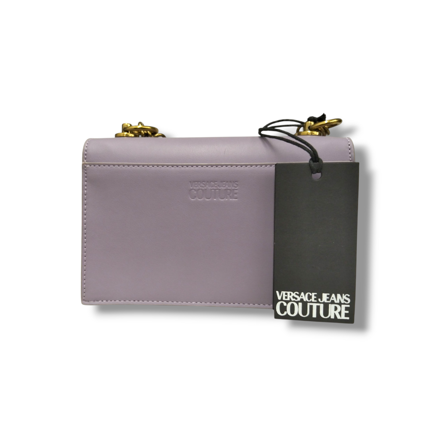 VERSACE JEANS COUTURE 2Way Bag Logo Charm Chain 72VA4BC1 Lavender Unused Item