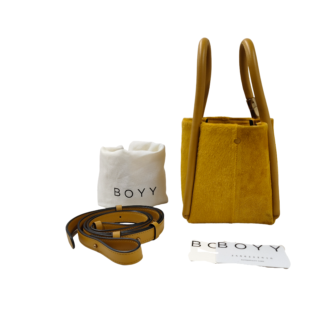 BOYY 2WAY Bag LOTUS 12 Yellow Rank B