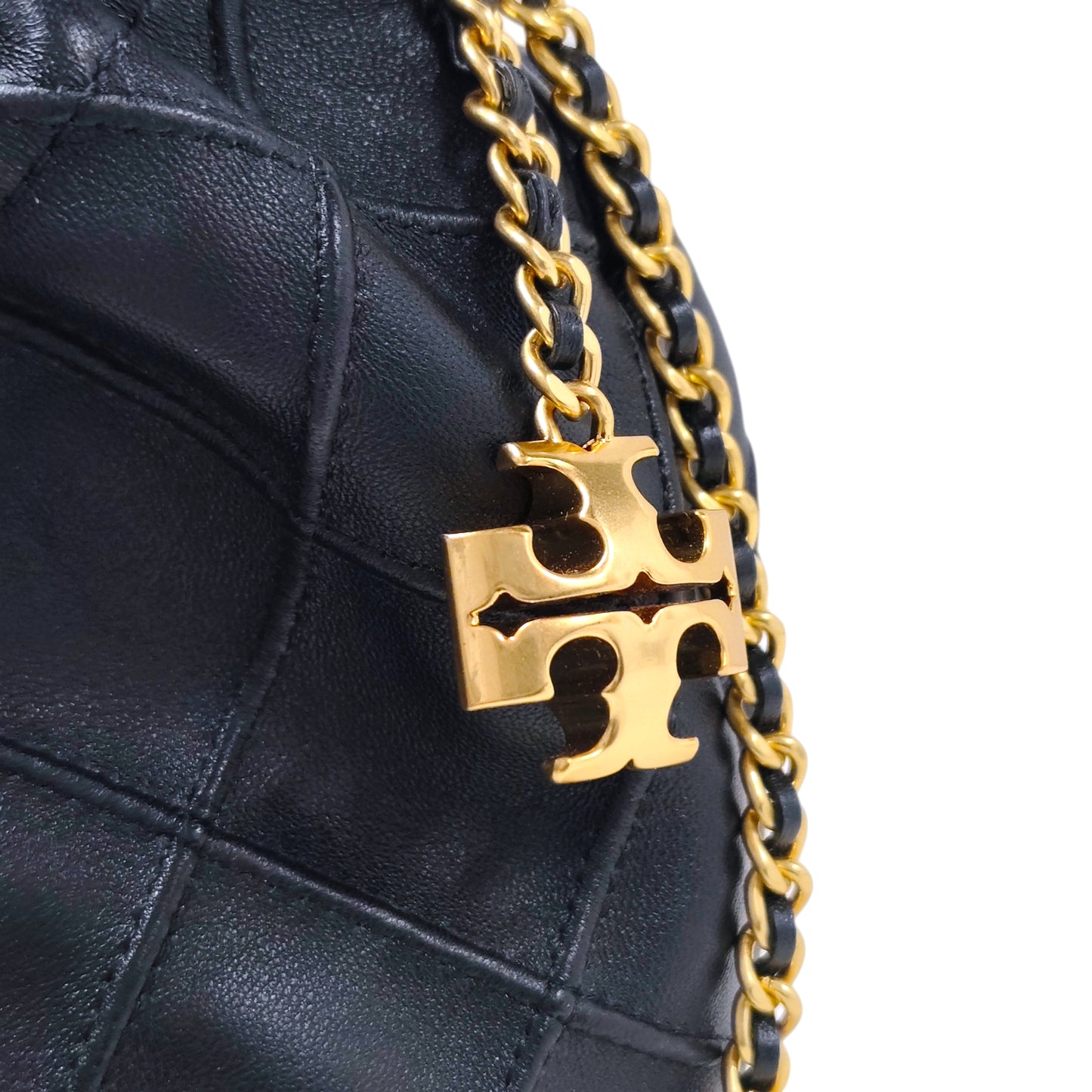 TORY BURCH Chain Shoulder Bag FLEMING MINI 162451 Black/Gold Rank A