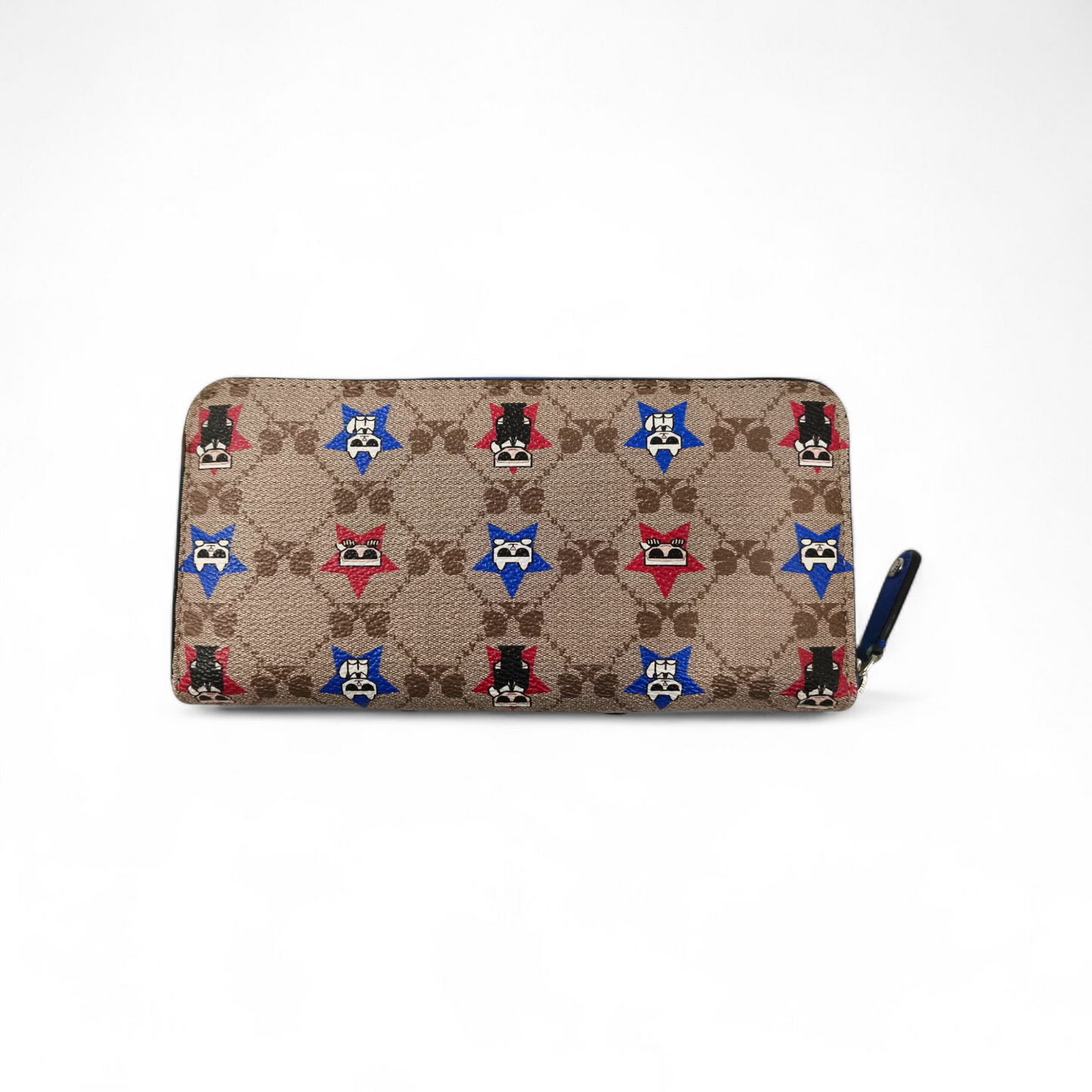 KARL LAGERFELD Long Wallet LH2QJ832 Brown/Blue Rank A