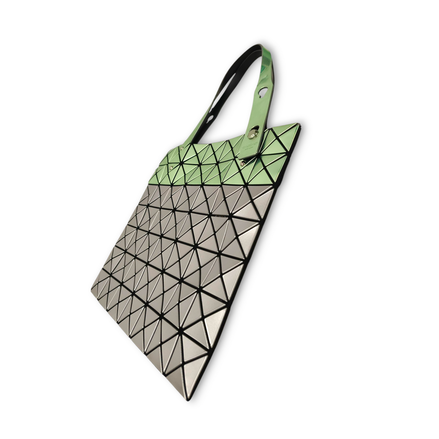 BAO BAO ISSEY MIYAKE Shoulder Bag BB98-AG142 Gray/Green Rank B