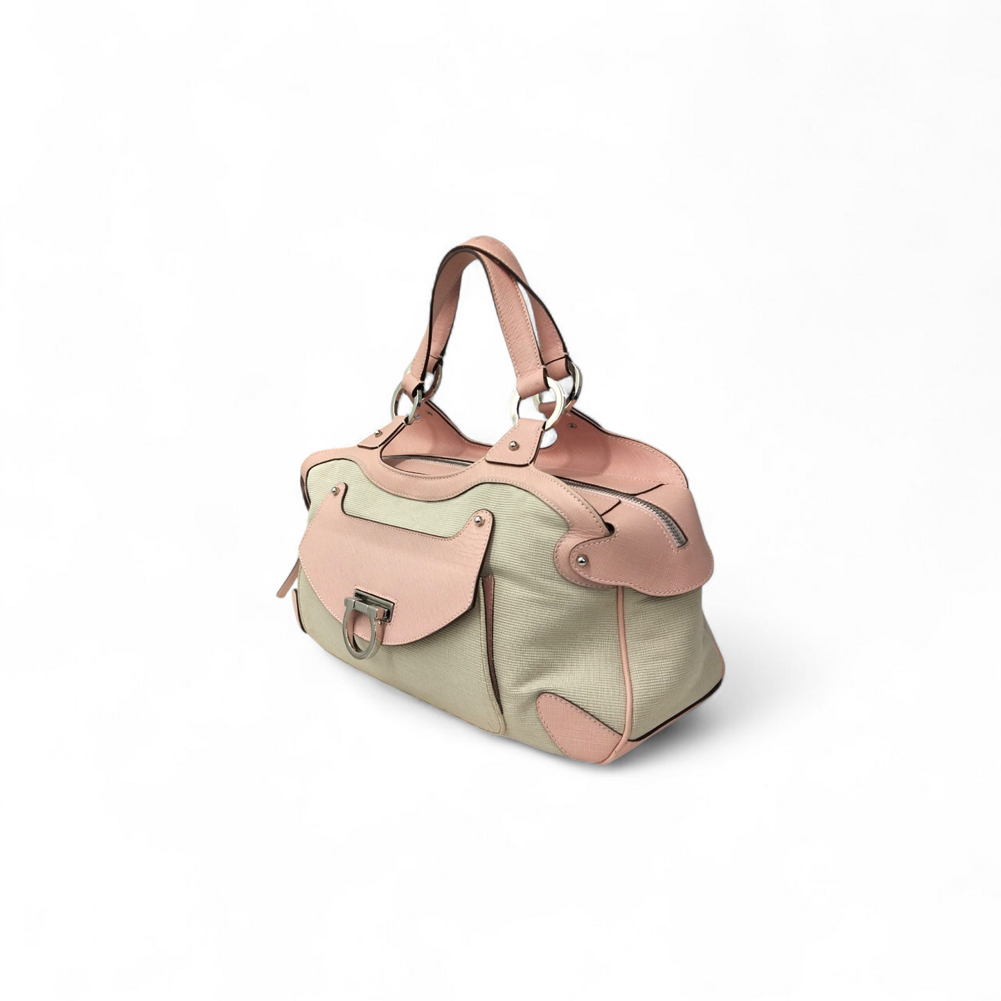 Salvatore Ferragamo Shoulder Bag DH-21 5340 Pink/Beige