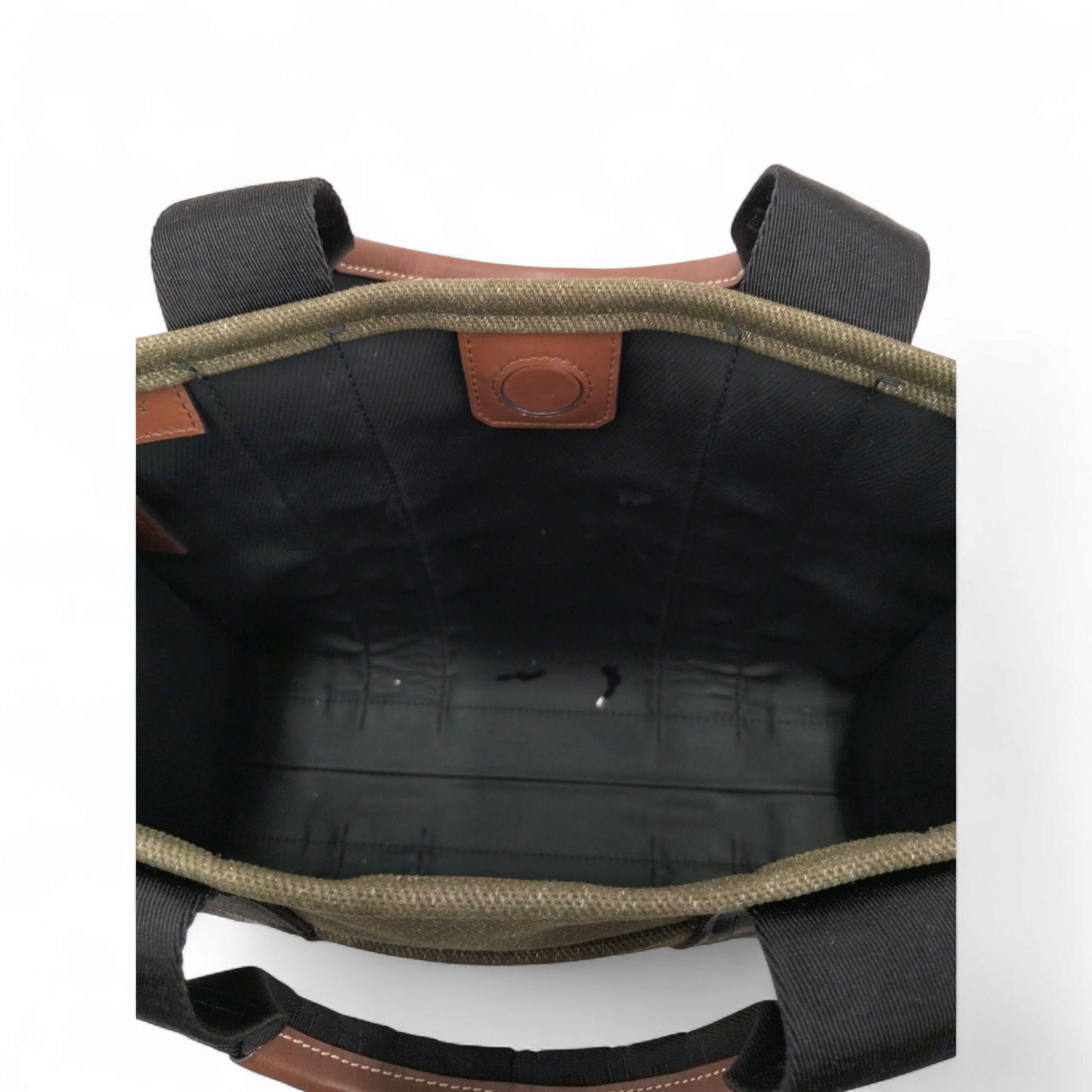 BALLY Hand Tote Bag Rank B Olive/Black Stain
