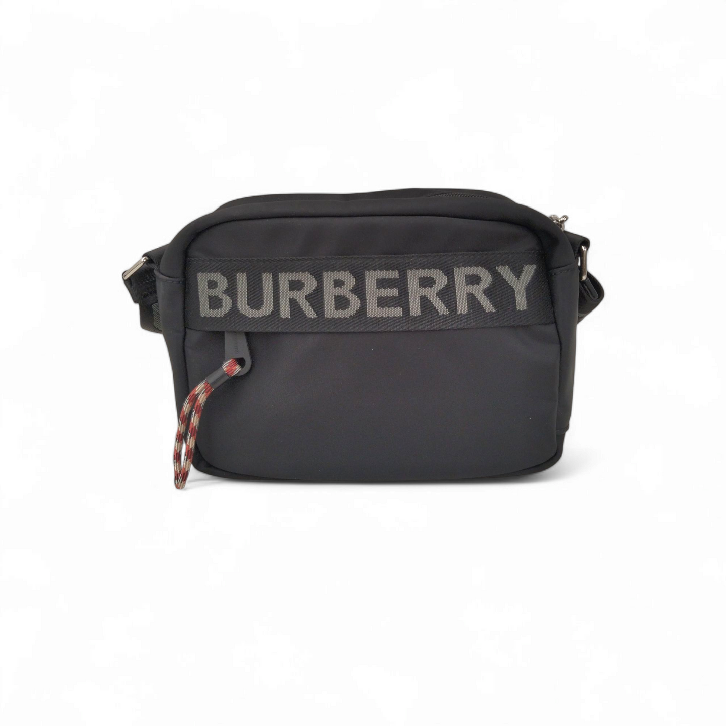 BURBERRY Nylon Shoulder Bag 4015148 Black ECONYL Rank B