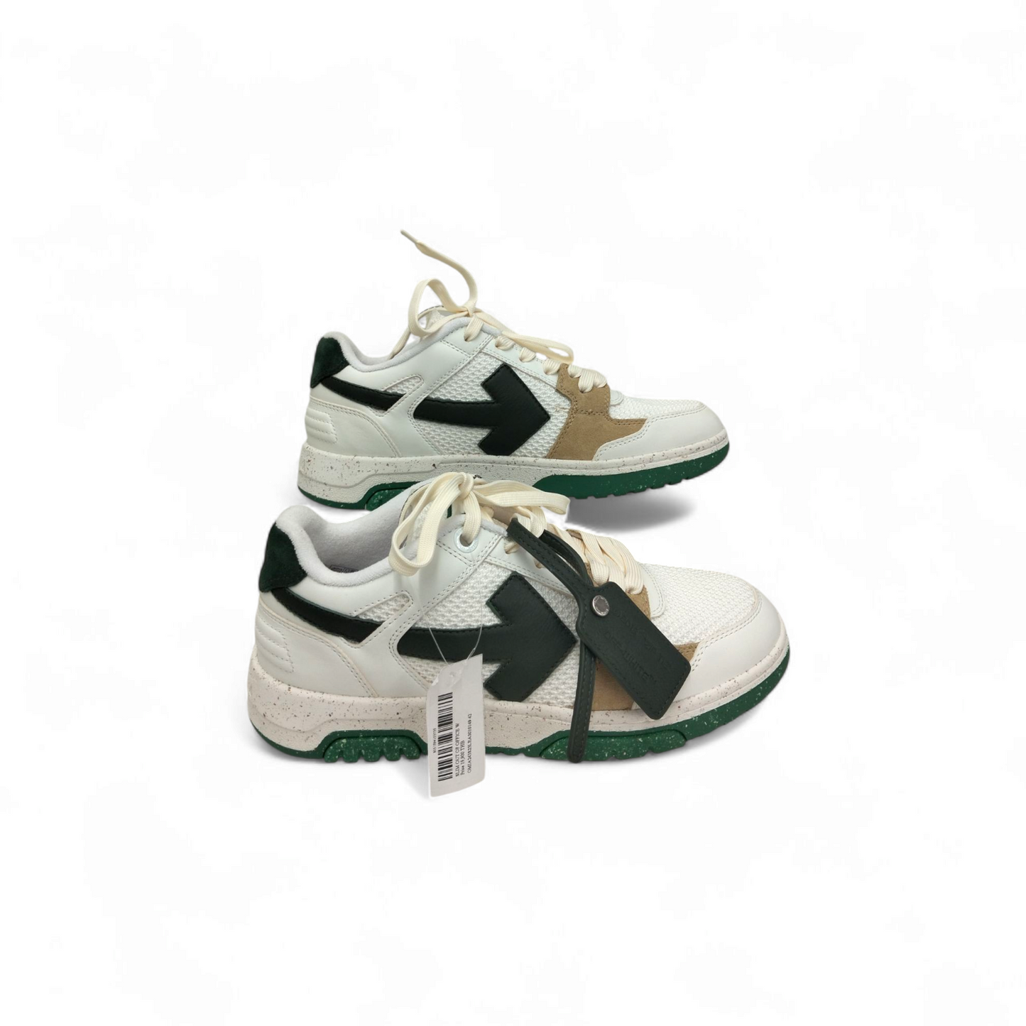 OFFWHITE Sneaker Size42 Mens White And Green Unused Item OMIA243S23LEA0010149