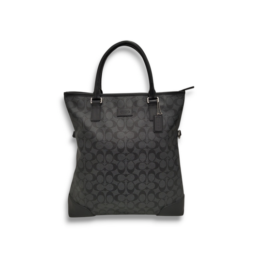 COACH 2WAY BAG F71193 Black *Stain* Rank B