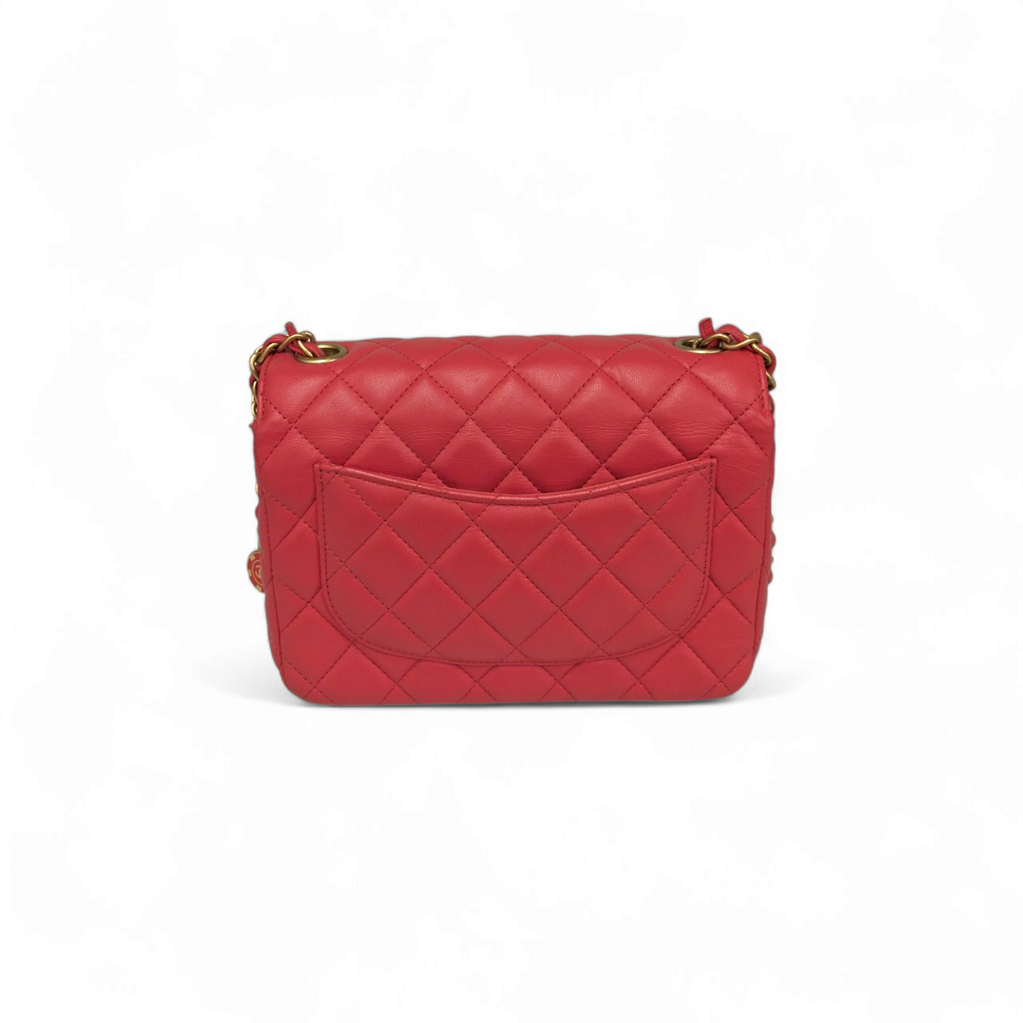 CHANEL Chain Shoulder Bag Mini Matrasse AS3737 Pink red Scratch TPN476H Rank (AB)