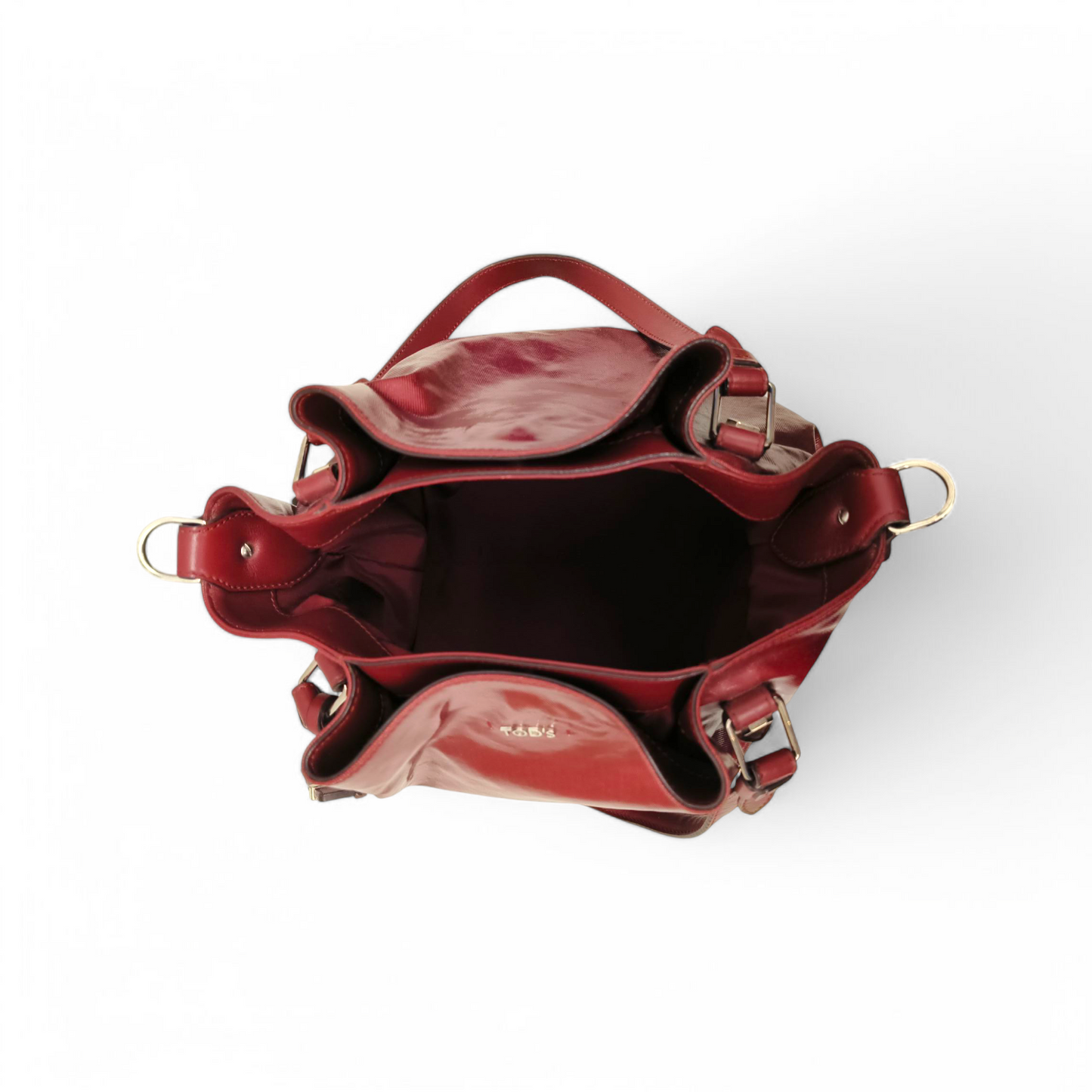 TOD'S 2WAY Bag Red Mini flower bag FF 33 *Damage* Rank B