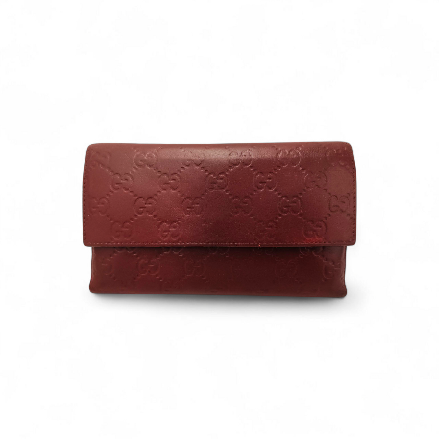 GUCCI Long Wallet 257303 Red 4276 *Scratch/Stain* Rank C