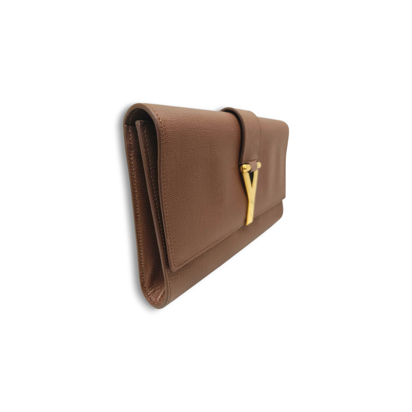 Yves Saint Laurent Clutch Bag 265701 467891 Brown *Stain* Rank B