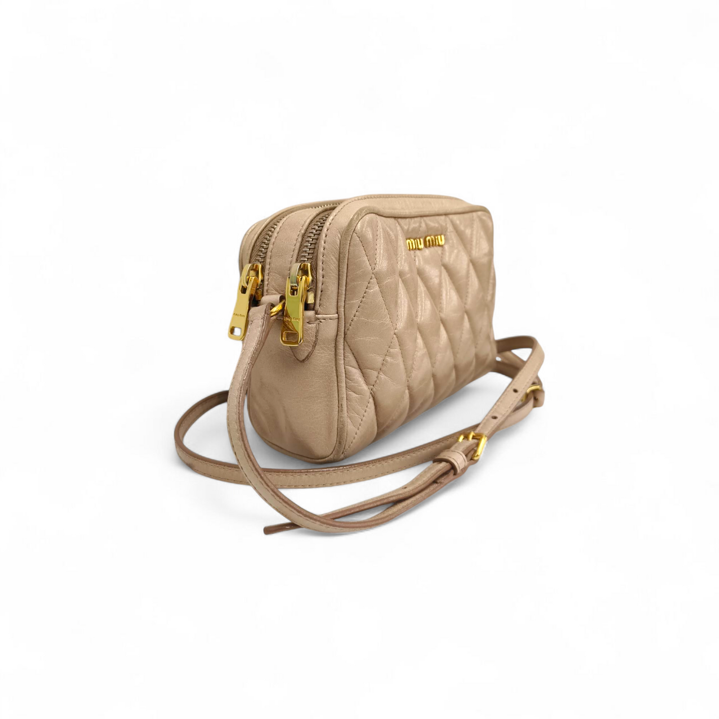 MIU MIU Shoulder Bag Beige 197 *Stain/Damage* Rank C