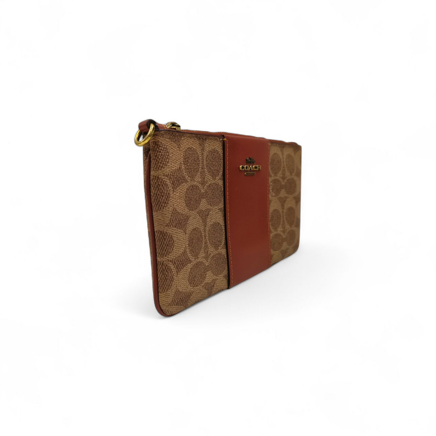 COACH Mini Pouch 32445 Brown Rank B