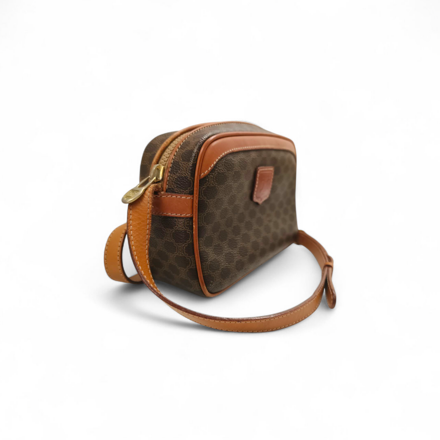 CELINE Shoulder Bag Brown M08 *Damage* Rank B