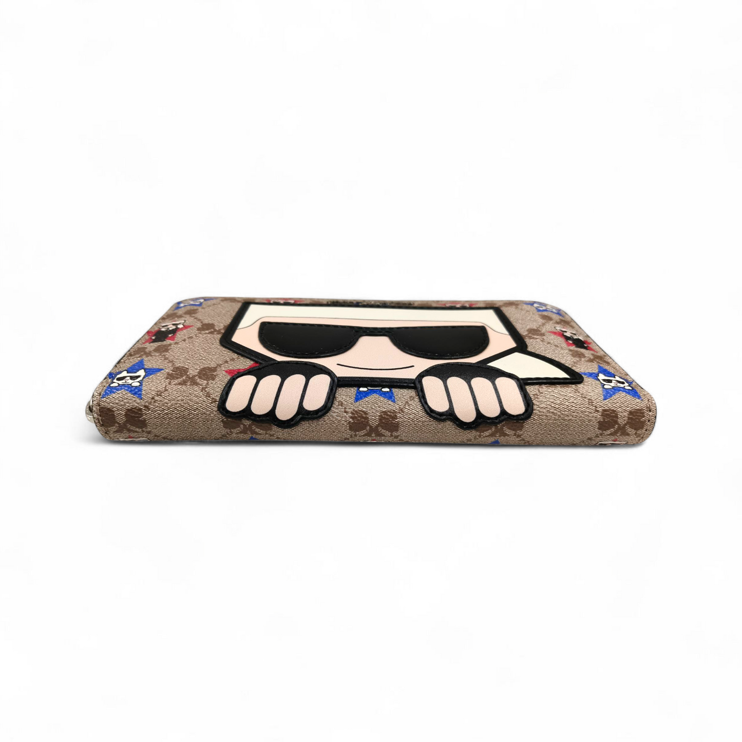 KARL LAGERFELD Long Wallet LH2QJ832 Brown/Blue Rank A