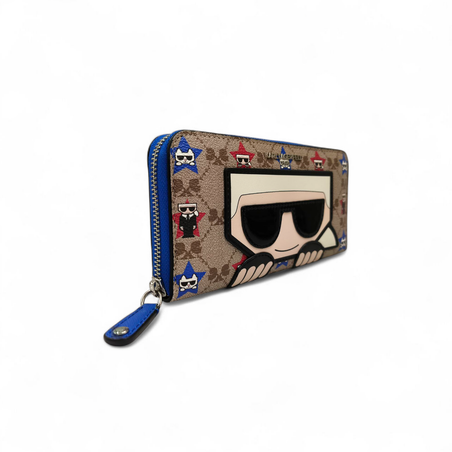 KARL LAGERFELD Long Wallet LH2QJ832 Brown/Blue Rank A