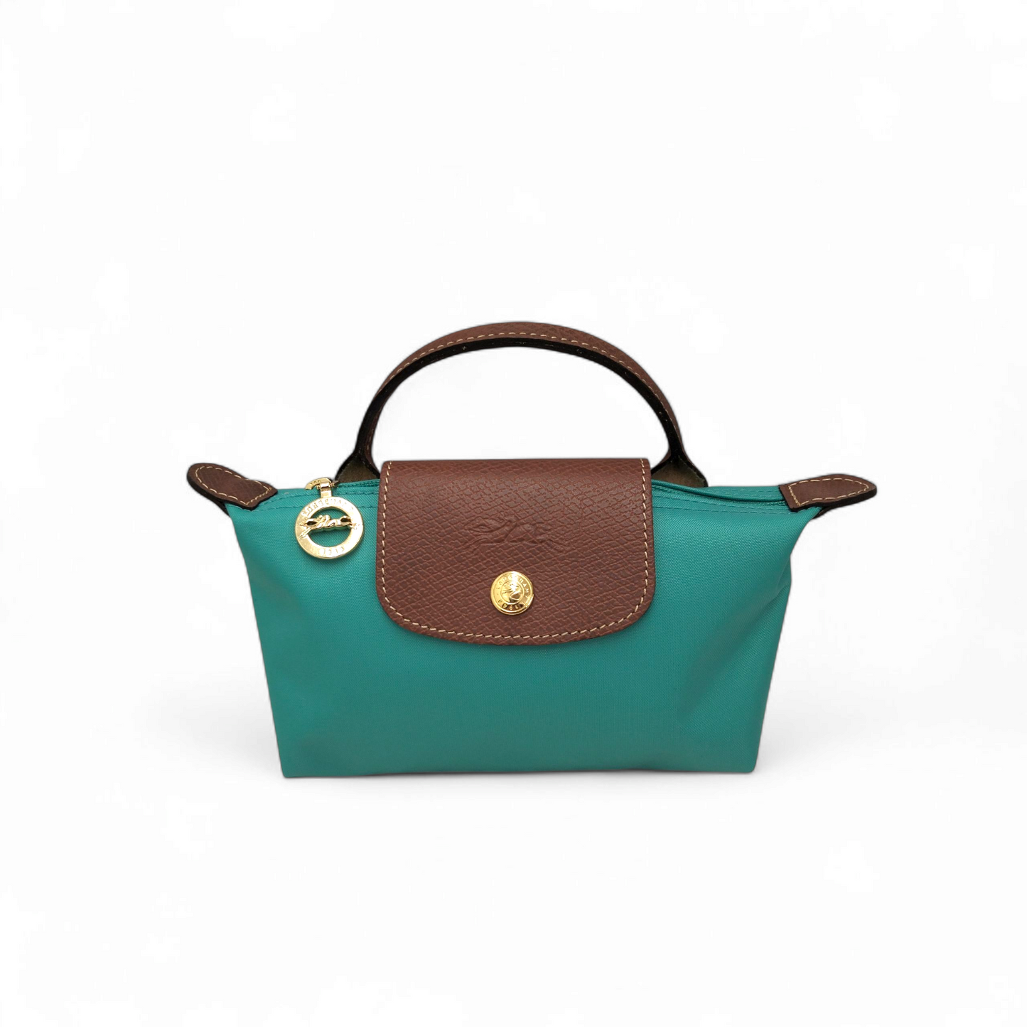LONGCHAMP Handbag Turquoise Stain Le Pliago Original Pouch Rank B 34175089P70