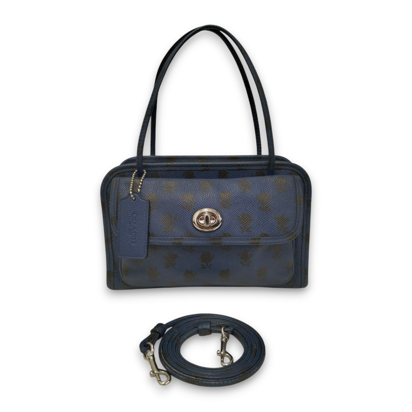 COACH 2WAY Bag 34471 Blue/Black Rank B