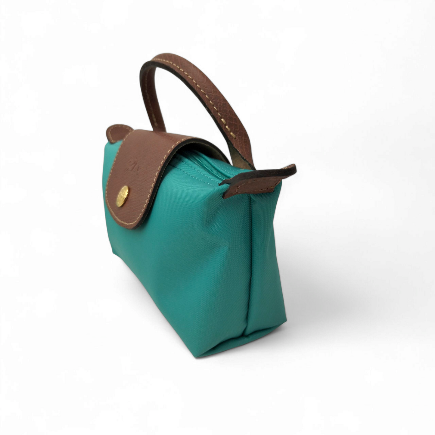 LONGCHAMP Handbag Turquoise Stain Le Pliago Original Pouch Rank B 34175089P70