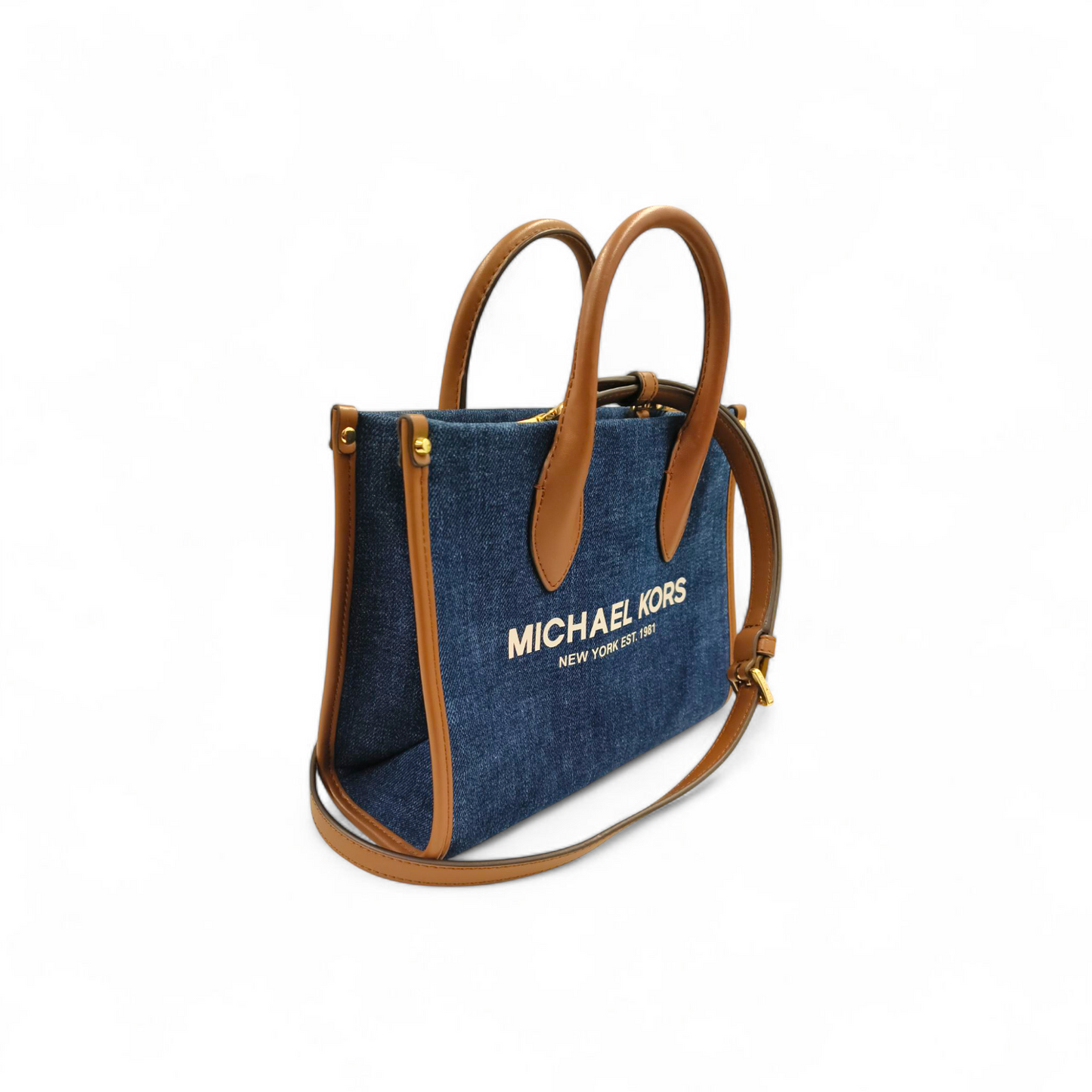 MICHAEL KORS Shoulder Bag 35F2G7ZC5C Navy/Brown Rank A