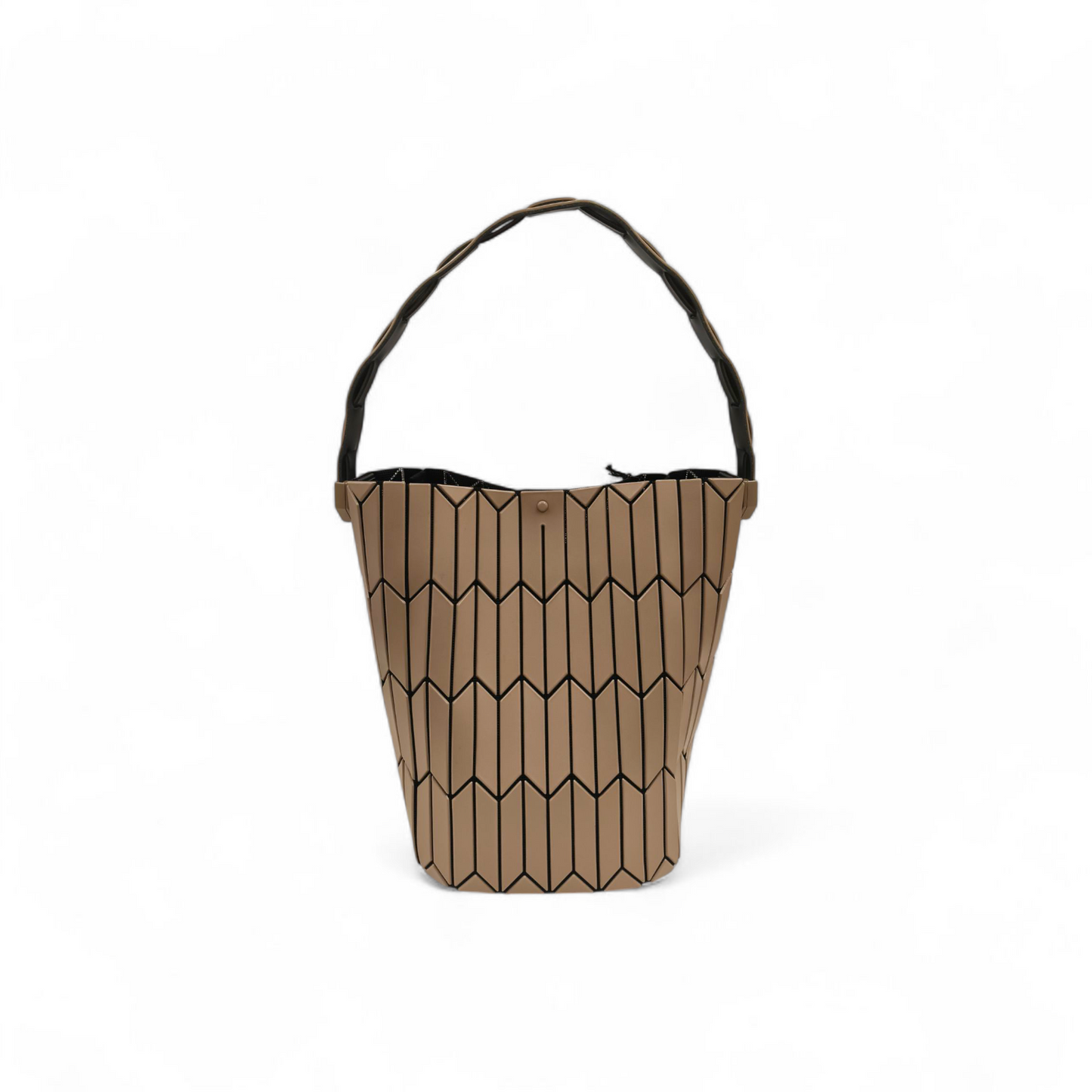 ISSEY MIYAKE BUCKET BAG BB36-4G812 Brown Rank B