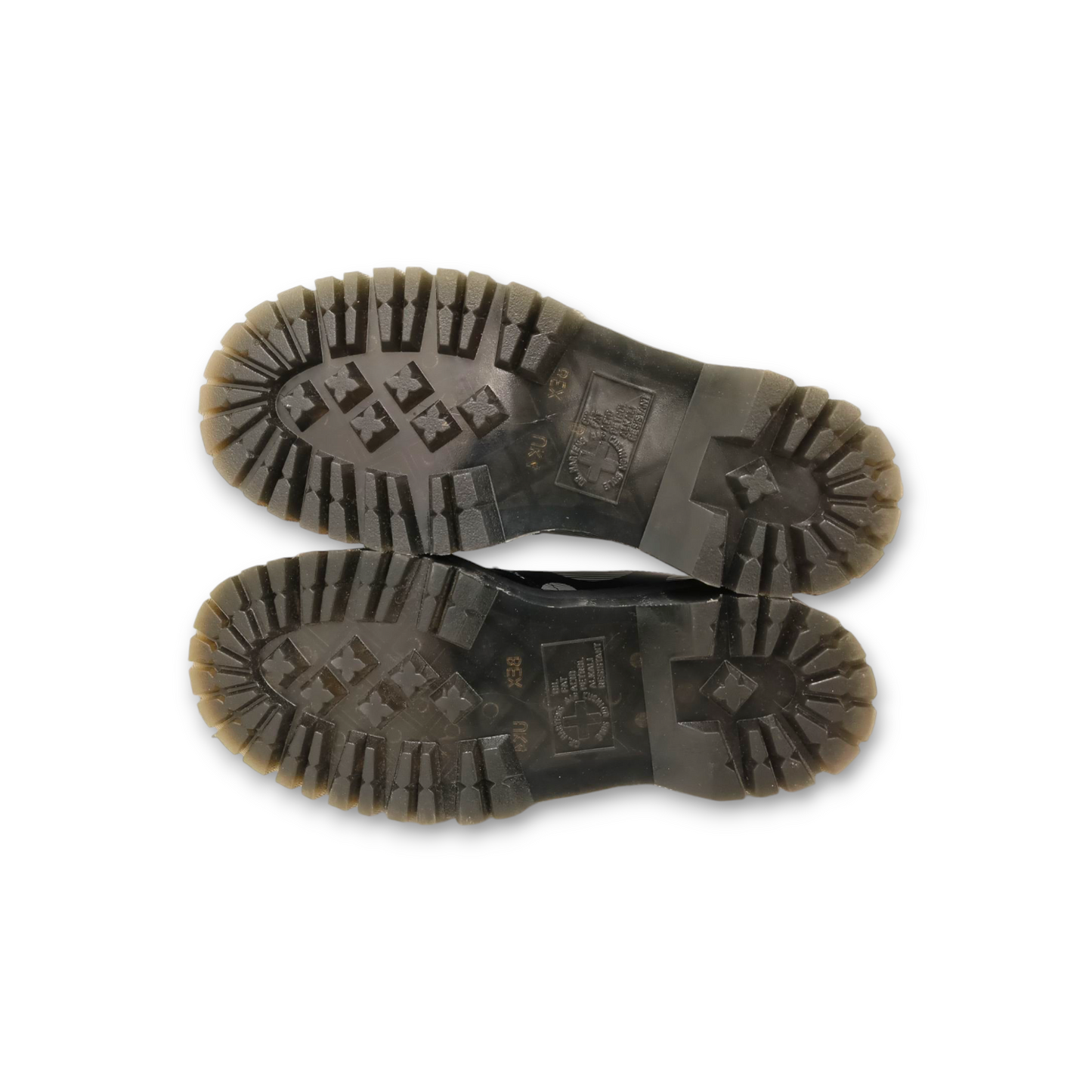 Dr.Martens Leather Shoes SIZE 37 Lady's Black/White 26879 *Stain* Rank B